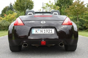 Das Heck des Nissan Roadster 370Z