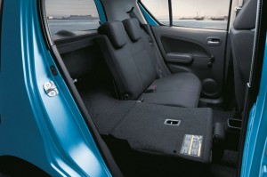 Platzangebot bei umgeklappten Sitzen im Suzuki Splash