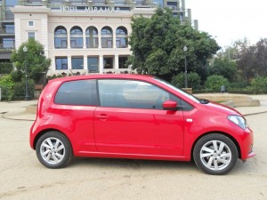 Die Seitenpartie des Seat Mii