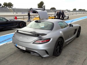 Die Heckansicht des Mercedes-Benz SLS AMG Coupe Black Series