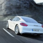 Die Heckpartie des neuen Porsche Cayman 2013