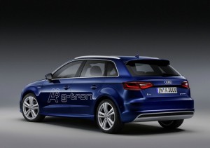 2013-er Audi A3 Sportback G-Tron in der Heckansicht