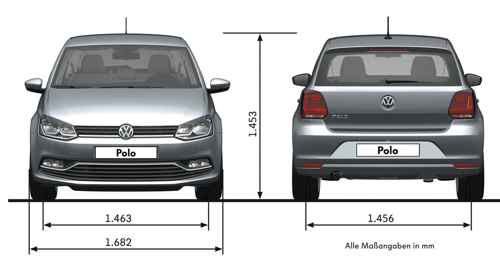 Galerie Volkswagen Polo Abmessungen höhe breite Bilder und Fotos