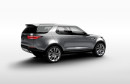 Die Seiten und Heckpartie des Land Rover Discovery Vision Concept