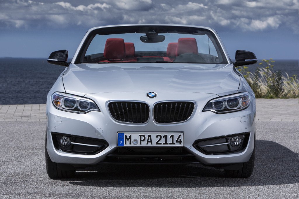 Der Grill und die Frontschürze des BMW 2er Cabrio